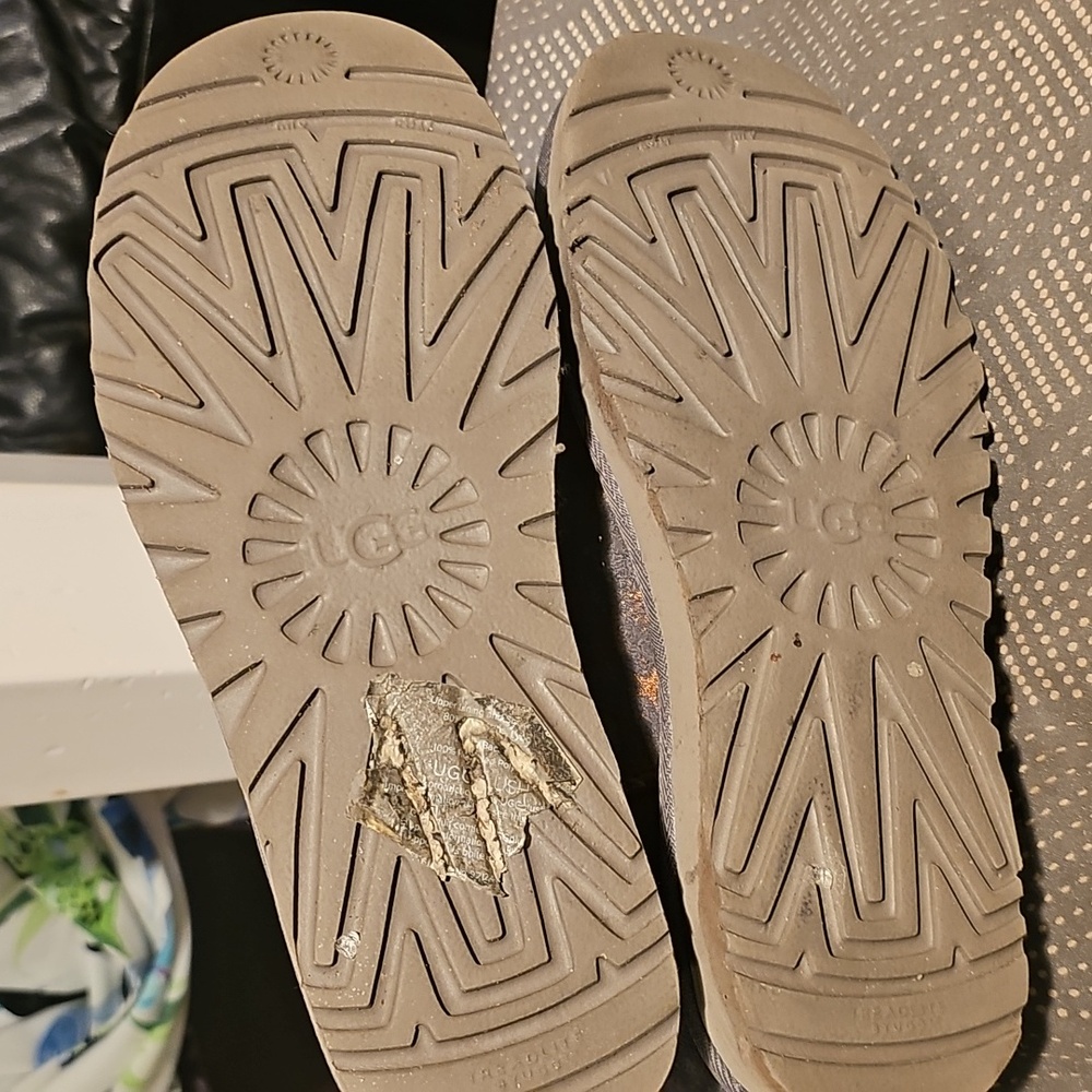 UGG Plush Short Zodiac Boots in Gray...size 7..free Shpg - Picture 6 of 8